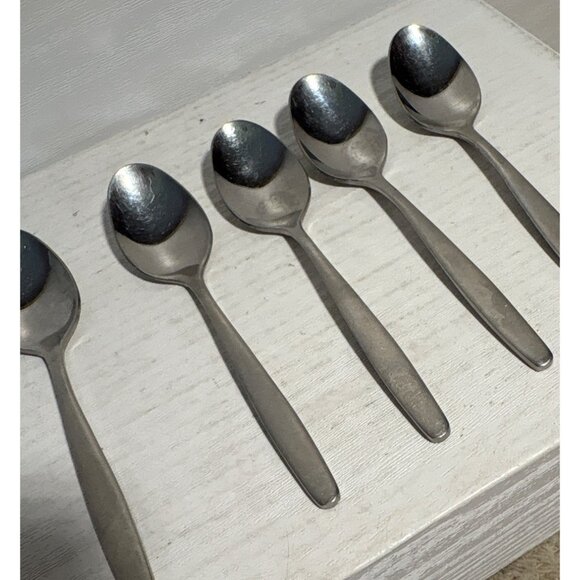 5 WMF Cromargan Demitasse Spoons Stainless Steel 4.25" Minimalist Flatware - Picture 2 of 7